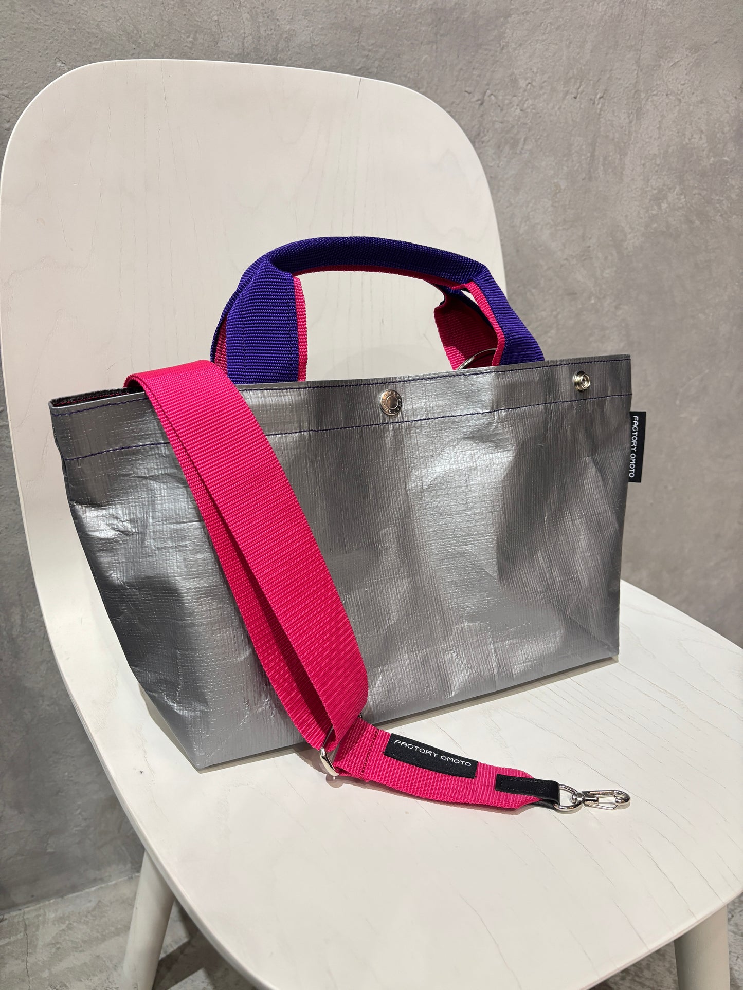 【予約販売】パープル×ピンク（本体：シルバー）／FACTORY OMOTO／BASIC TOTE