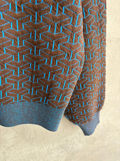 連続柄ニットカーディガン／LE MÉLANGE