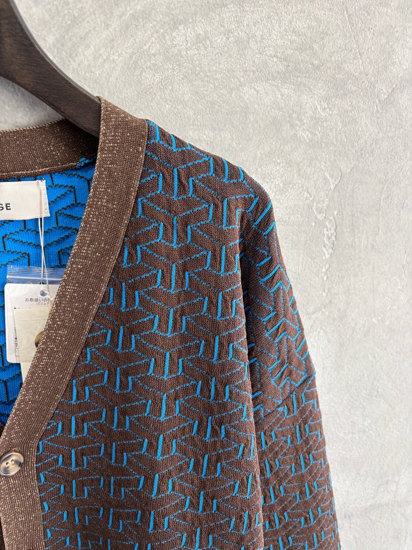 連続柄ニットカーディガン／LE MÉLANGE