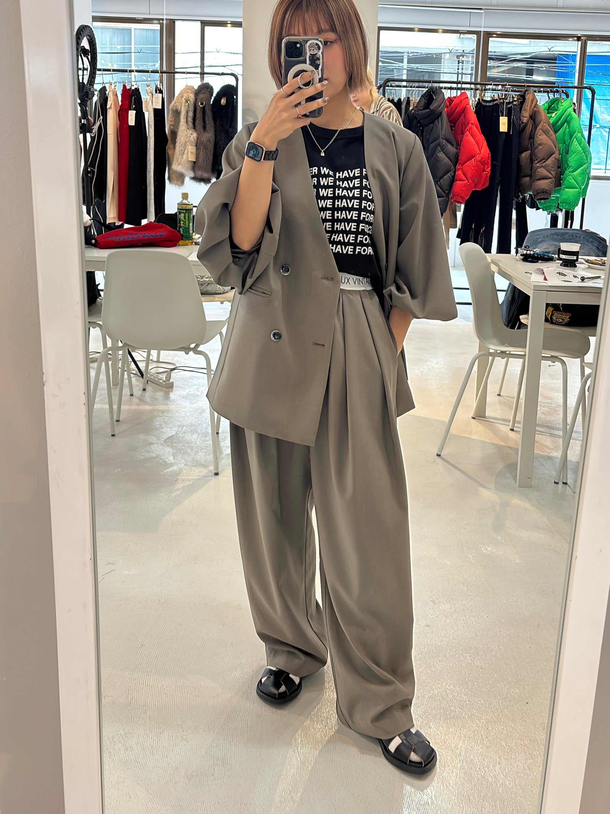 【予約⚡︎販売】ロゴウエストタックパンツ／MG PT-26089-A／MARGAUX VINTAGE／2026 AW＃1