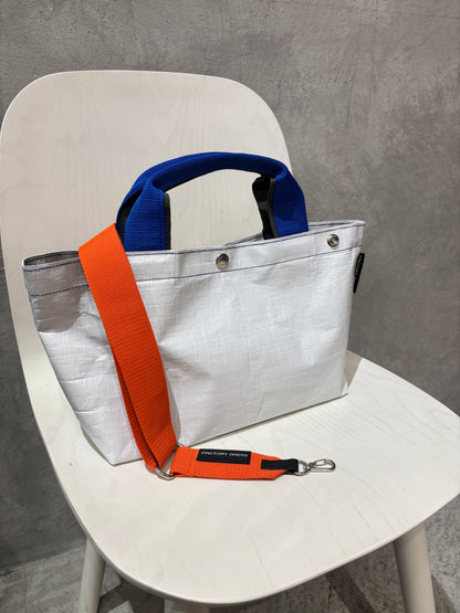 【予約販売】ブルー×チャコール（本体：ホワイト）／FACTORY OMOTO／BASIC TOTE