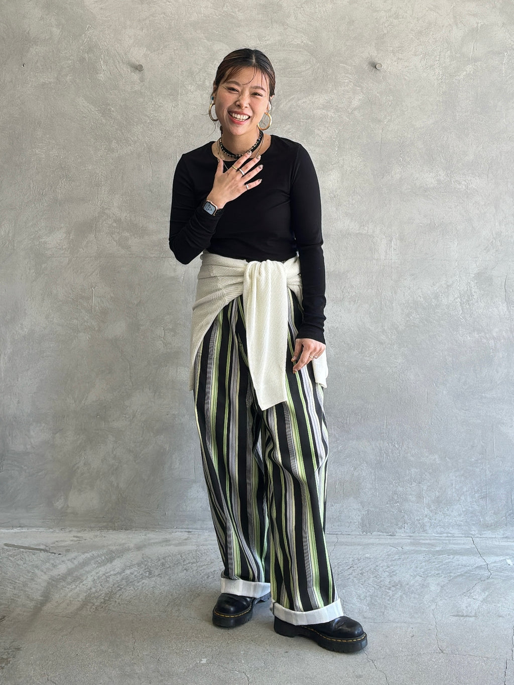 【再入荷】ワッフルドルマンロンT／flamingo firm