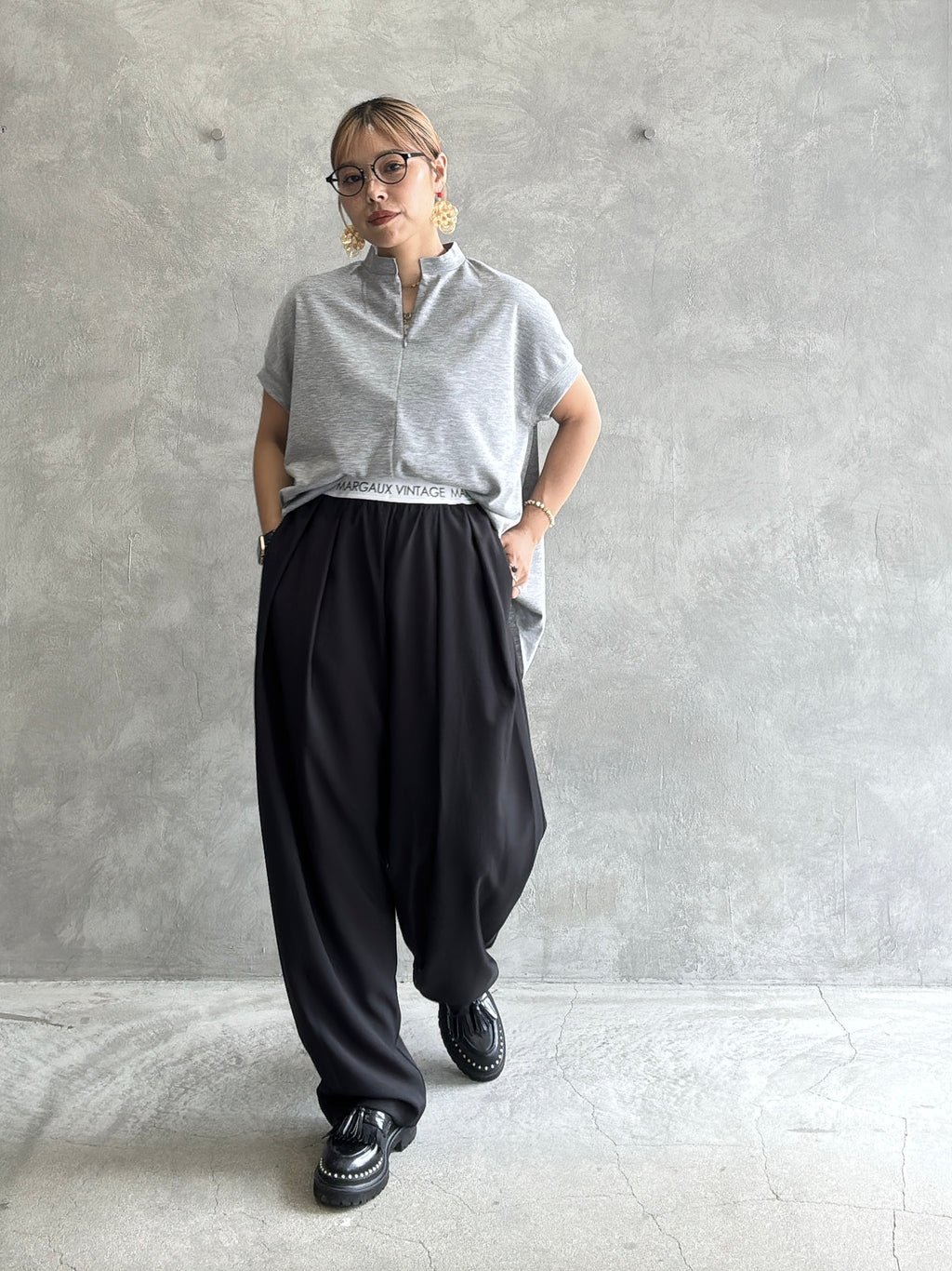 フロントジップカットソー／MG CT-26104-A／MARGAUX VINTAGE／2026 AW＃1