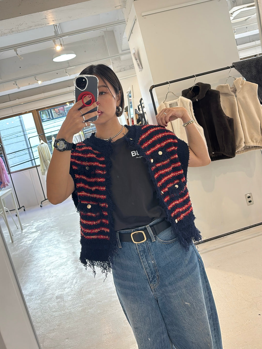 【予約⚡︎販売】ボーダーシャネルニットベスト／MG KN - 27021 - S／MARGAUX VINTAGE／2027 PRE SPRING COLLECTION