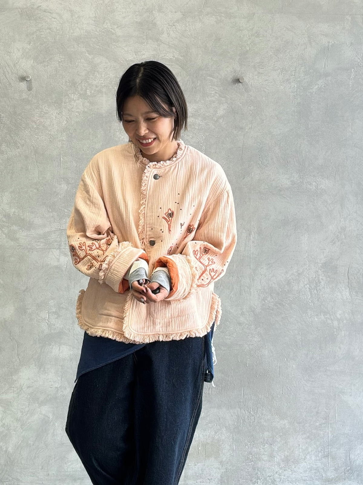 刺繍クルーネックジャケット／#8643804／LE MÉLANGE／2026 AW #1