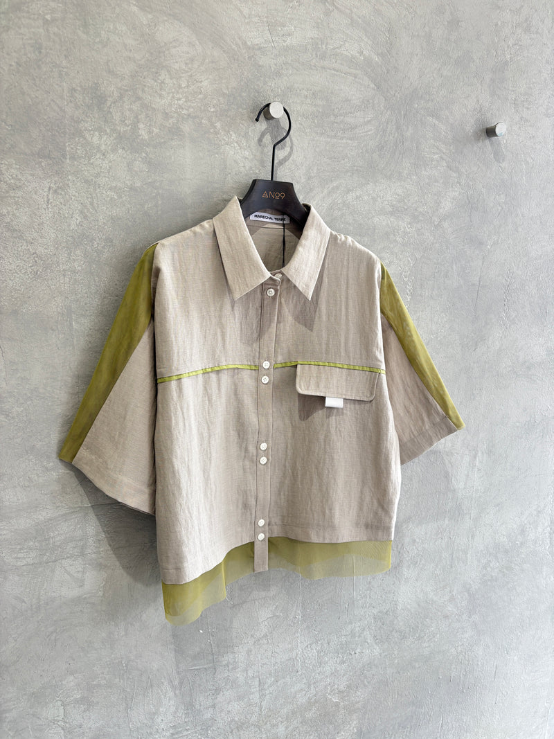 メッシュドッキングブラウス／MARECHAL TERRE