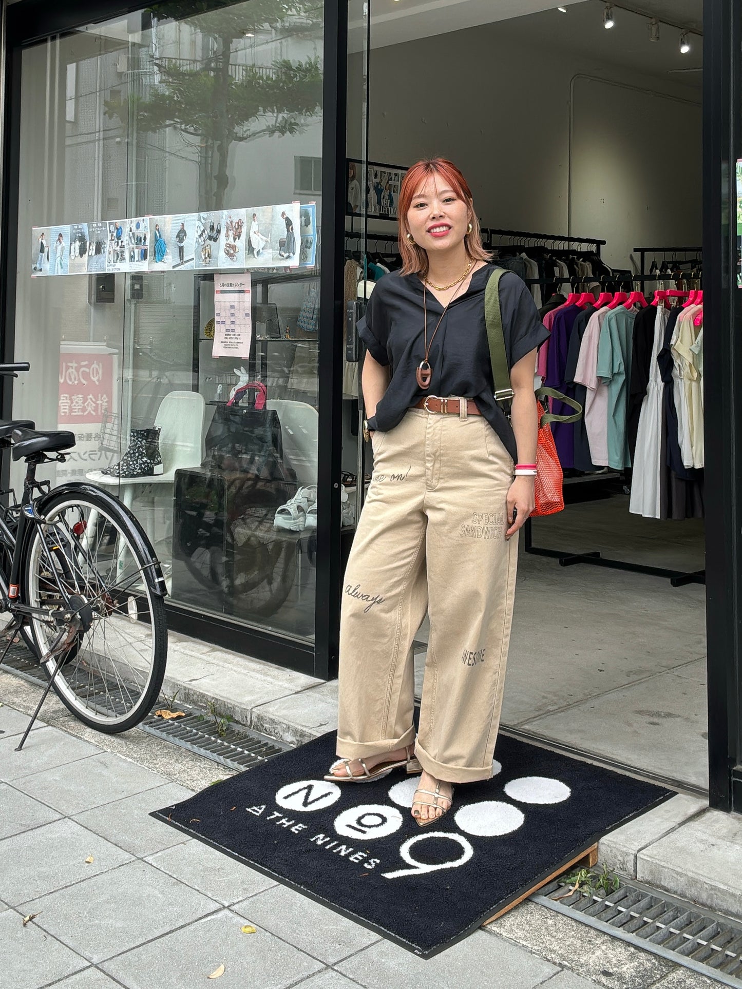 プリントコットンツイルパンツ／LE MÉLANGE