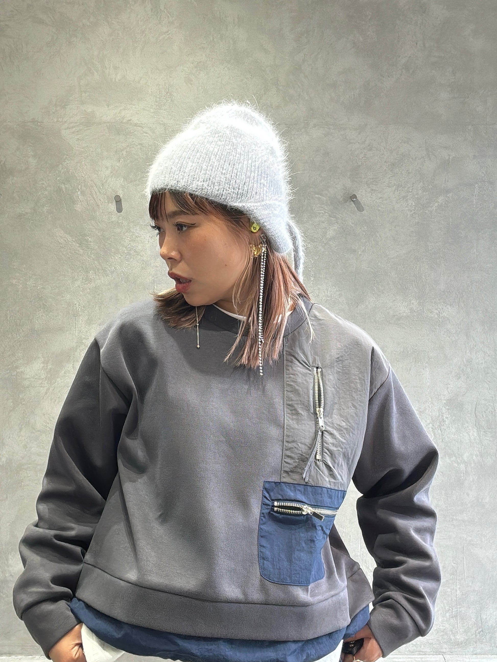 ナイロンドッキングスウェット