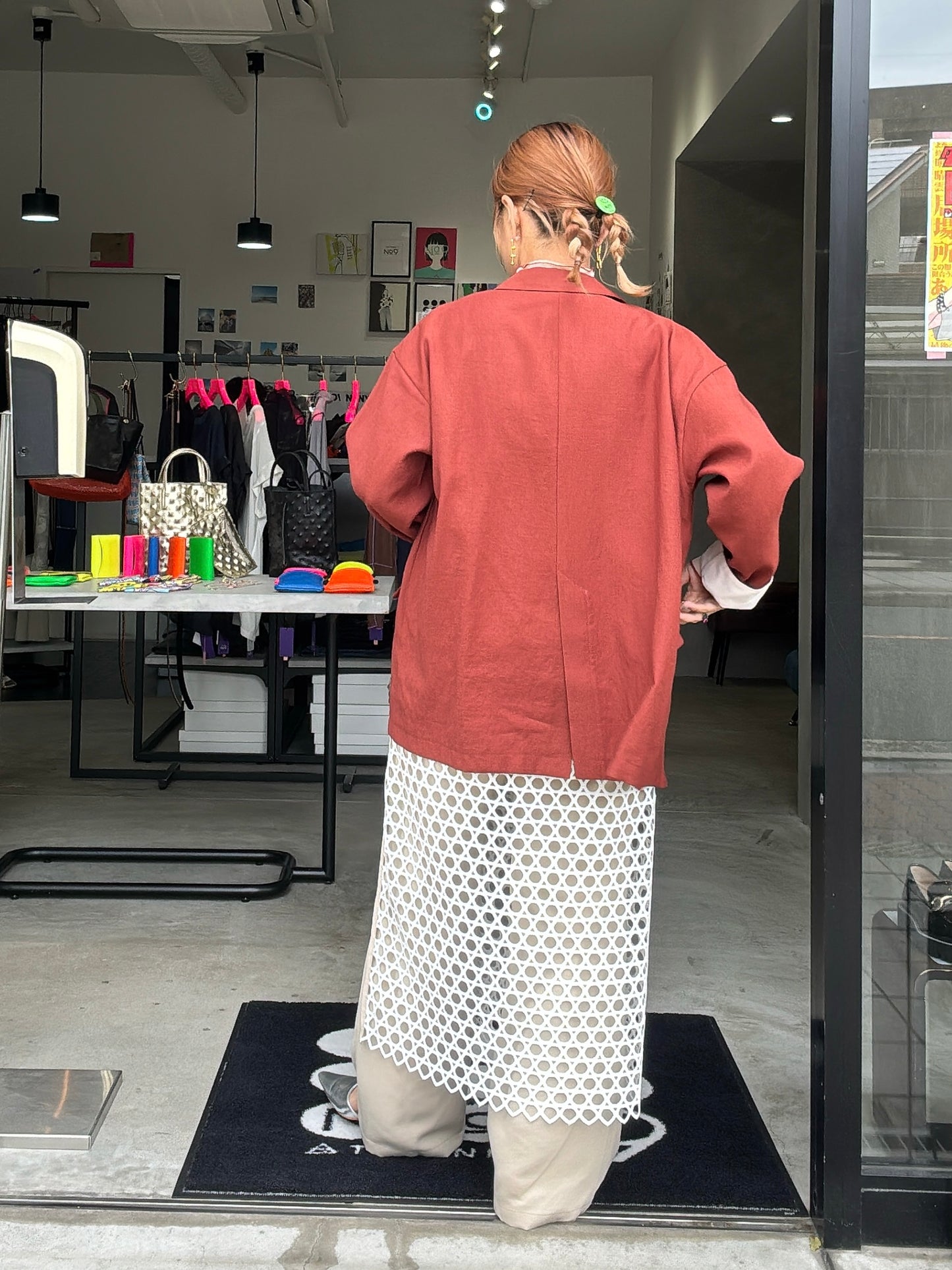 メッシュレイヤードパンツ／LHELBIE