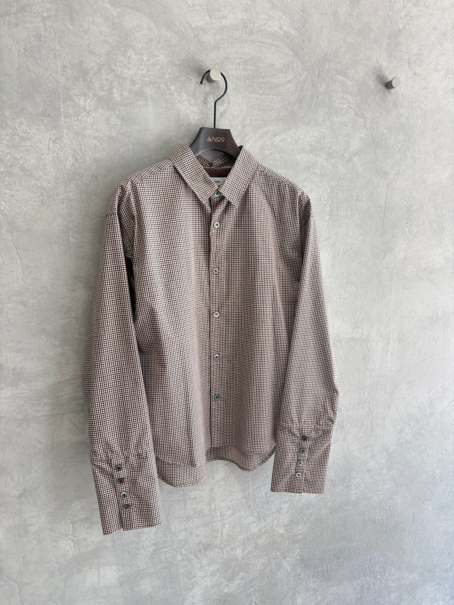 タイ付きチェックシャツ／LE MÉLANGE