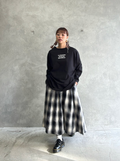 チェックタックスカート／Dignite collier