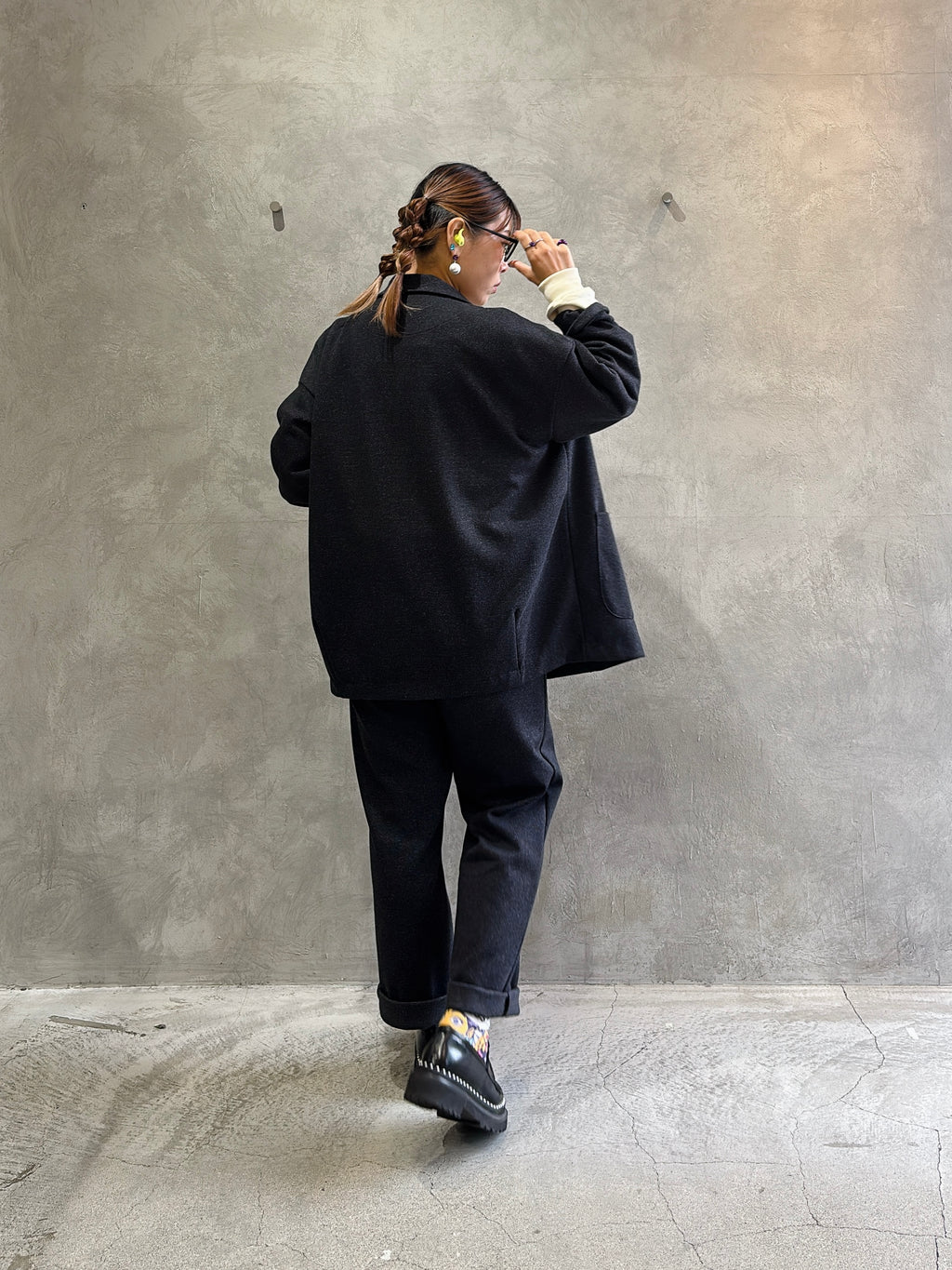 ウールタックパンツ／LE MÉLANGE