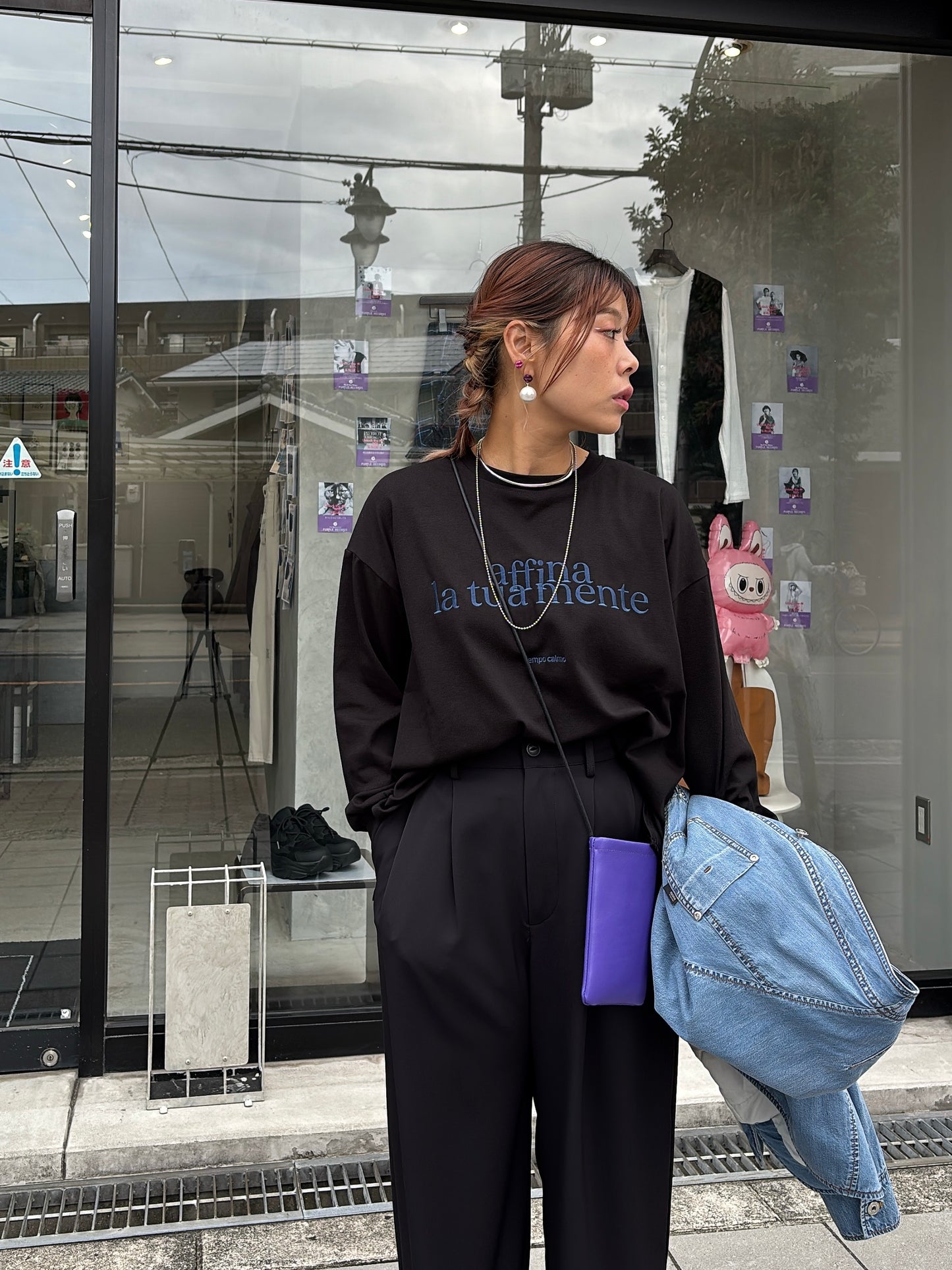 刺繍ロゴカットソー／Anna Kerry