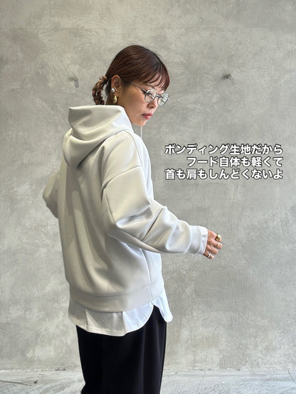 【再入荷】ボンディング「9」刺繍パーカー／Dignite collier