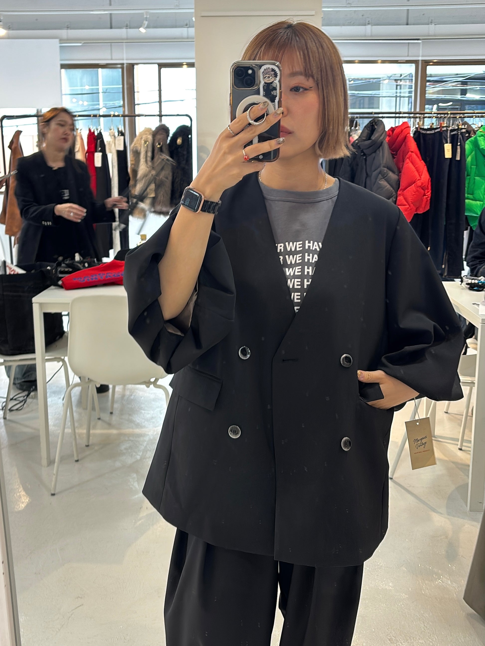 【予約⚡︎販売】バルーンスリーブノーカラーJK／MG JK-26088-A／MARGAUX VINTAGE／2026 AW＃1