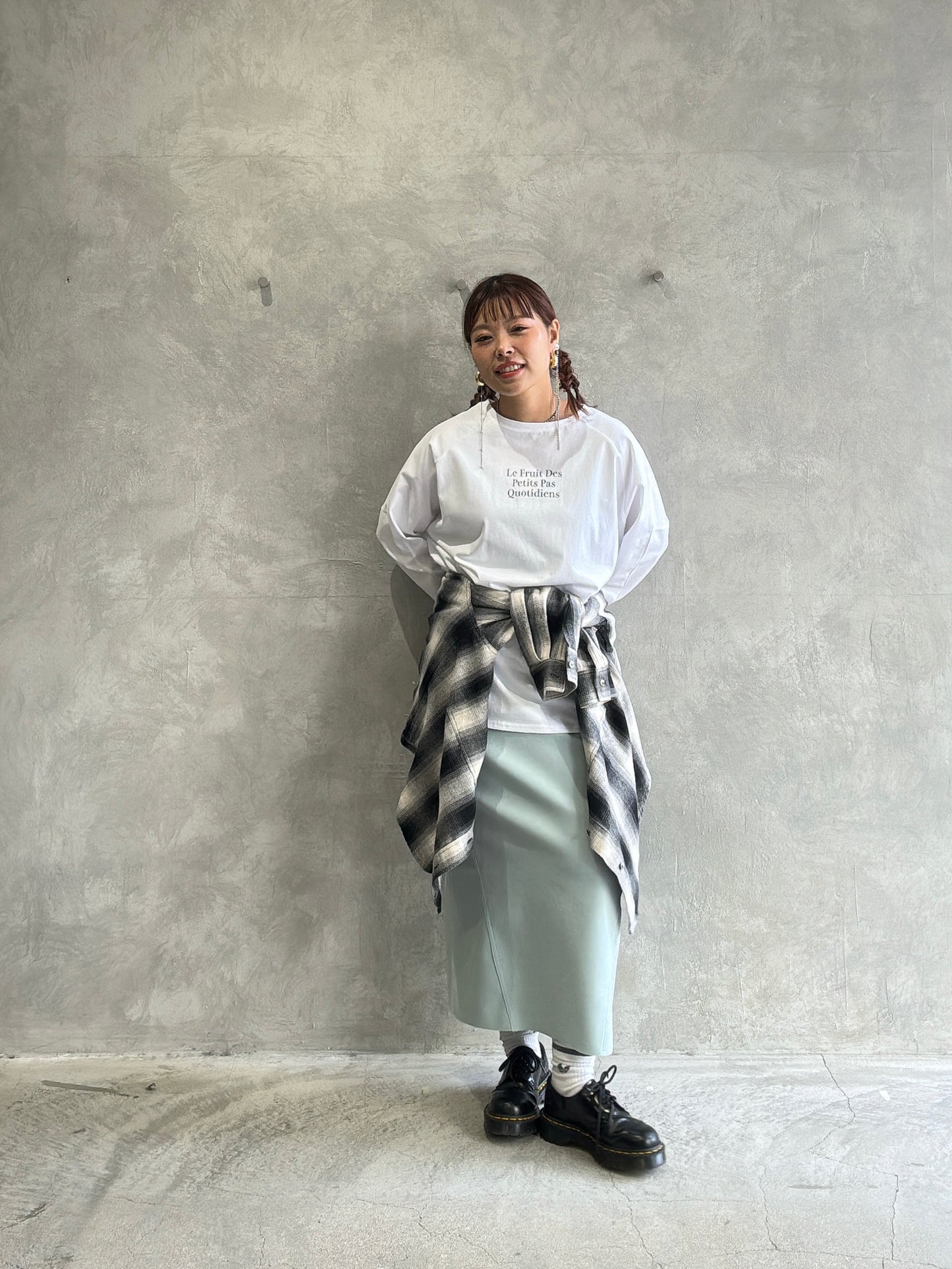 ウーリージャージスカート／Dignite collier