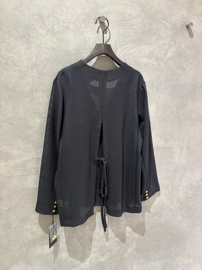 【再入荷】メッシュノーカラージャケット／Dignite collier