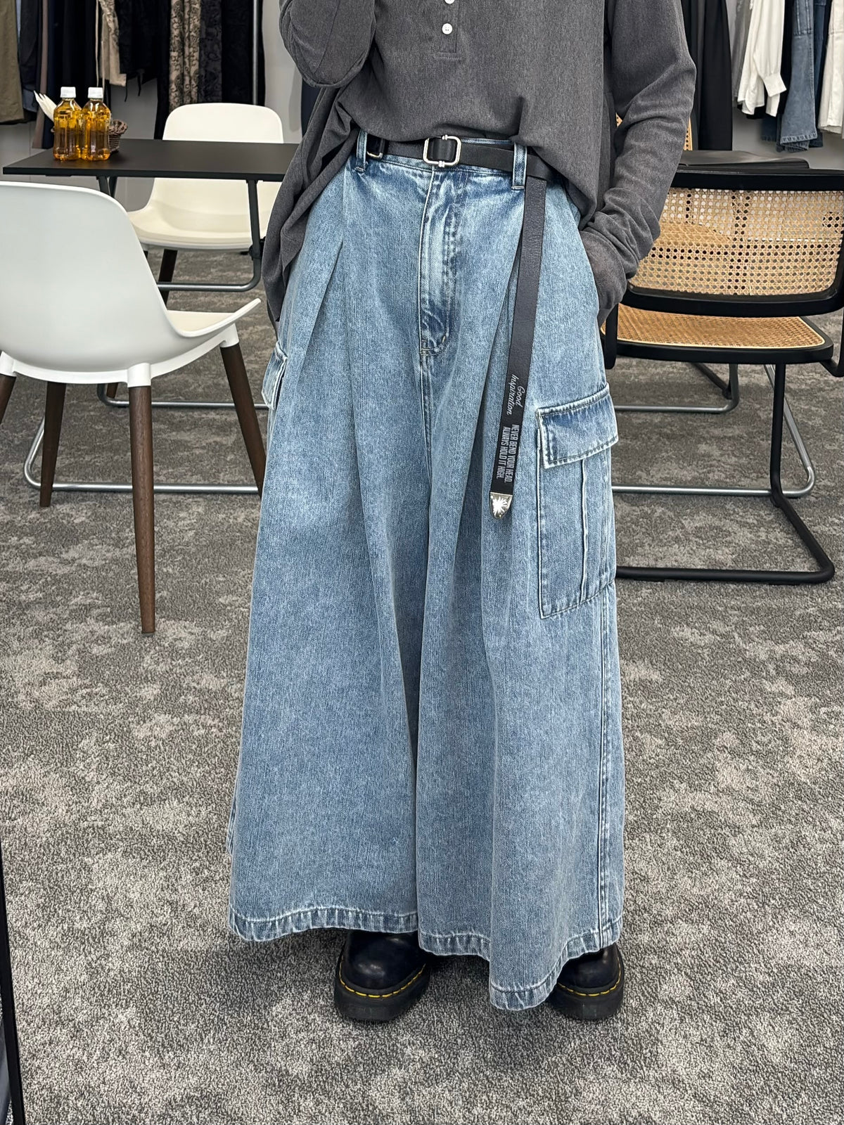 【予約⚡︎販売】デニムバギーガウチョパンツ／710571／CYAN TOKYO／2027SS #1