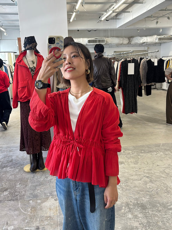 【予約⚡︎販売】ストライプドビーブラウス／8713208／LE MÉLANGE／2027 SS #1