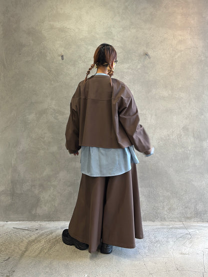 ラウンドステッチサーキュラシャツ／CYAN tokyo