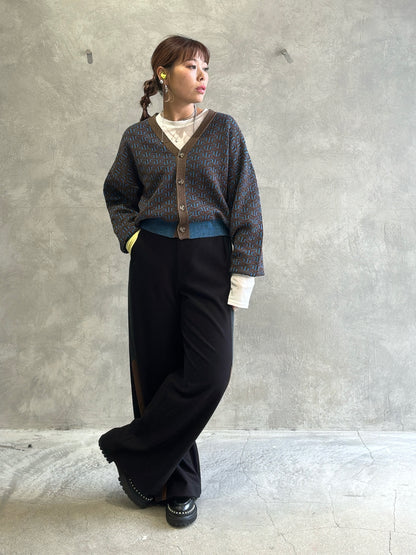 バイカラーインナーニット／LHELBIE