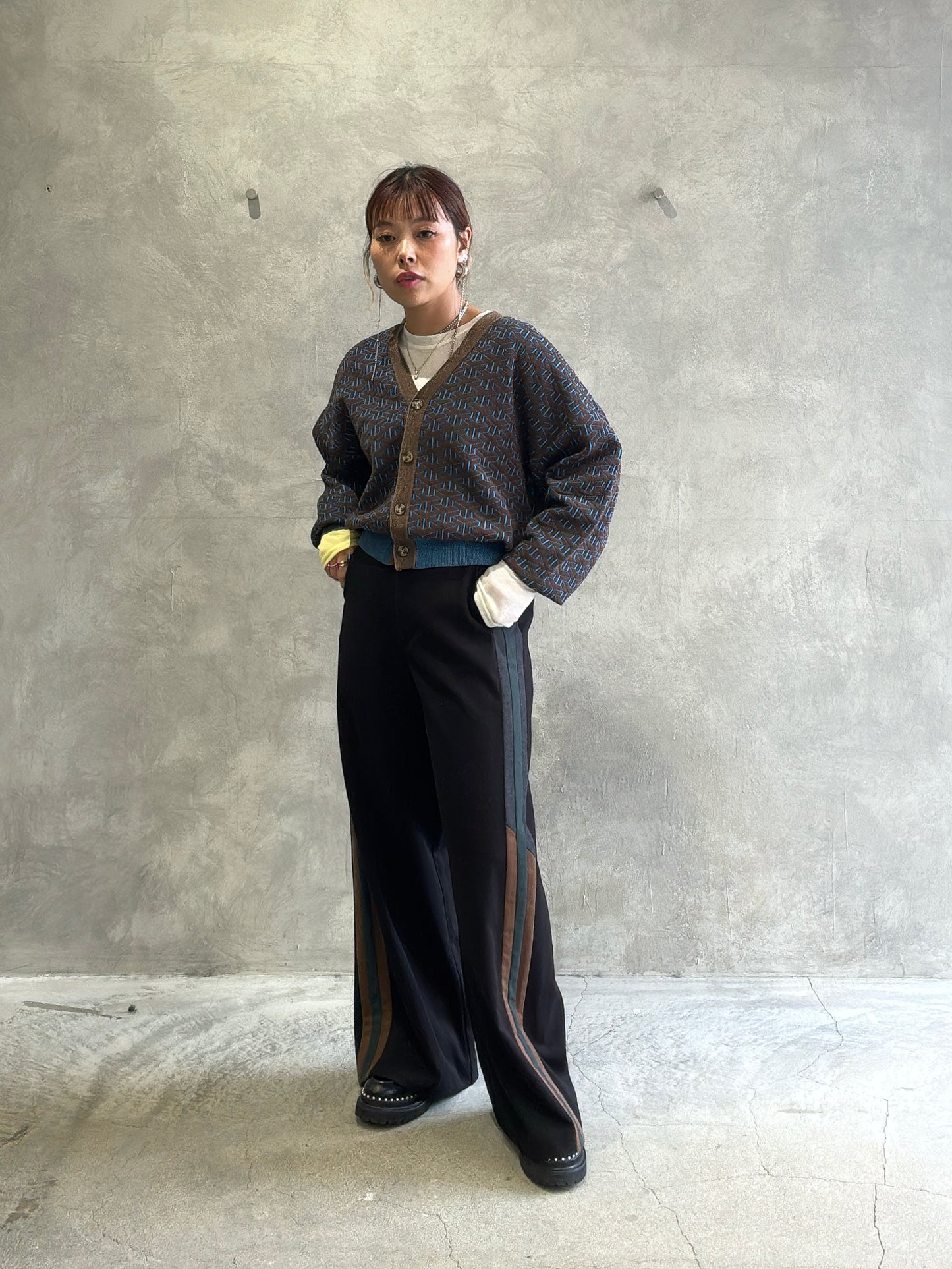 サイドラインワイドパンツ／Anna Kerry