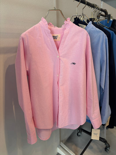 【予約⚡︎販売】オックスフォードフリルシャツ／MG BL - 27013 - S／MARGAUX VINTAGE／2027 PRE SPRING COLLECTION