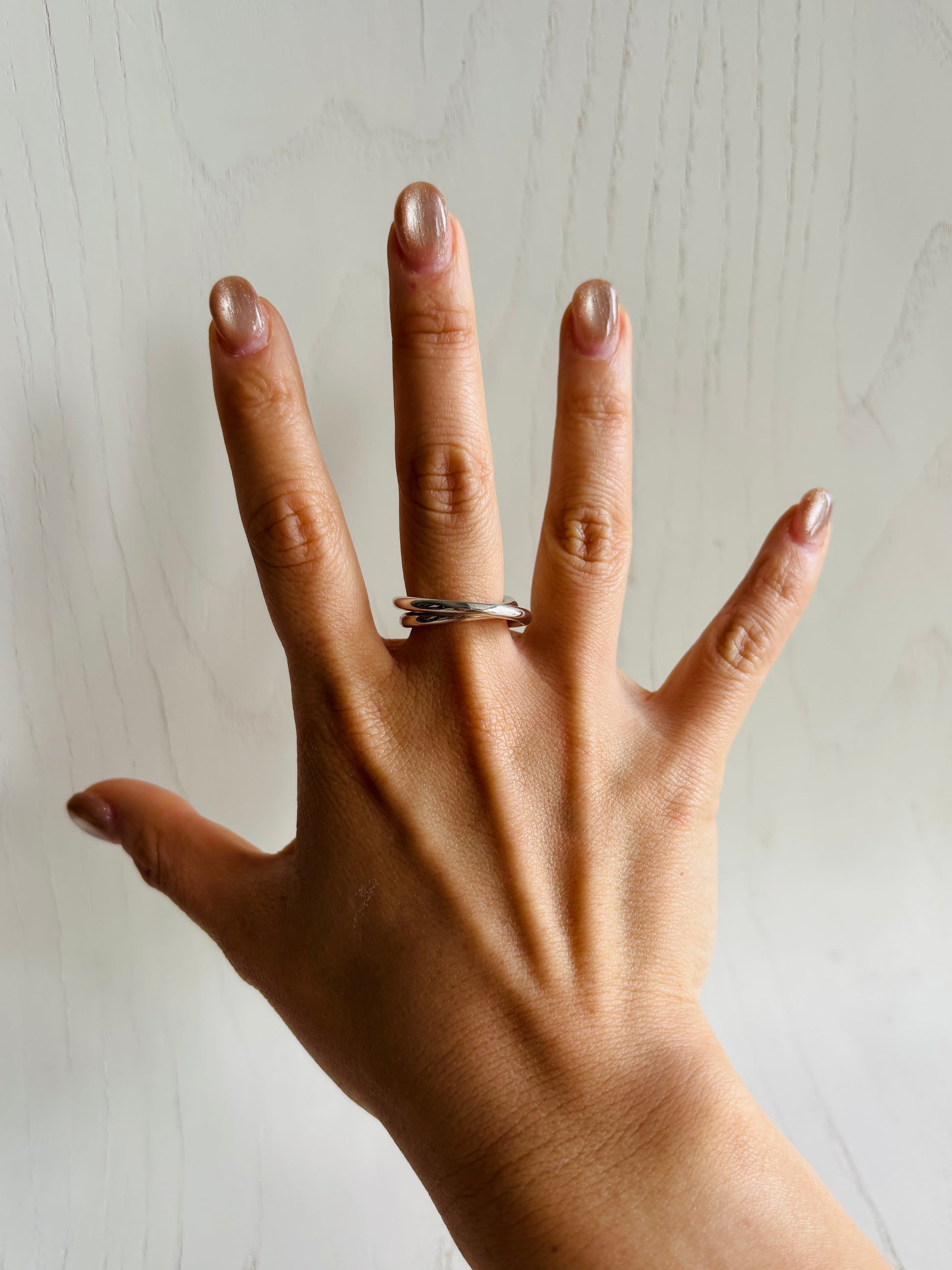 ダブルリング　＃11号／silver925