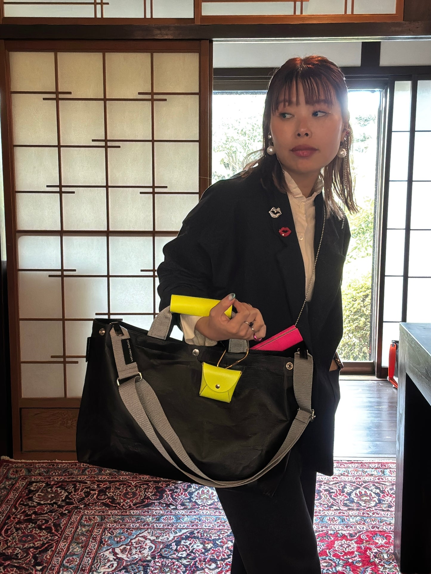 【予約販売】グレー×ブラック（本体：ブラック）／FACTORY OMOTO／BASIC TOTE