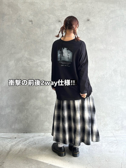 【再入荷】2way（DOG & LOGO）プリントカットソー／Dignite collier