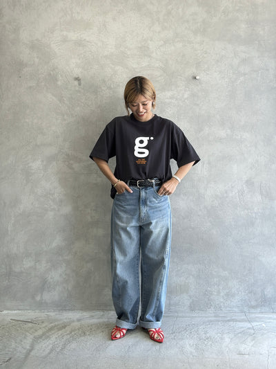 受付終了【予約販売】men'sサイズ／"g"フロッキープリントTシャツ／ING