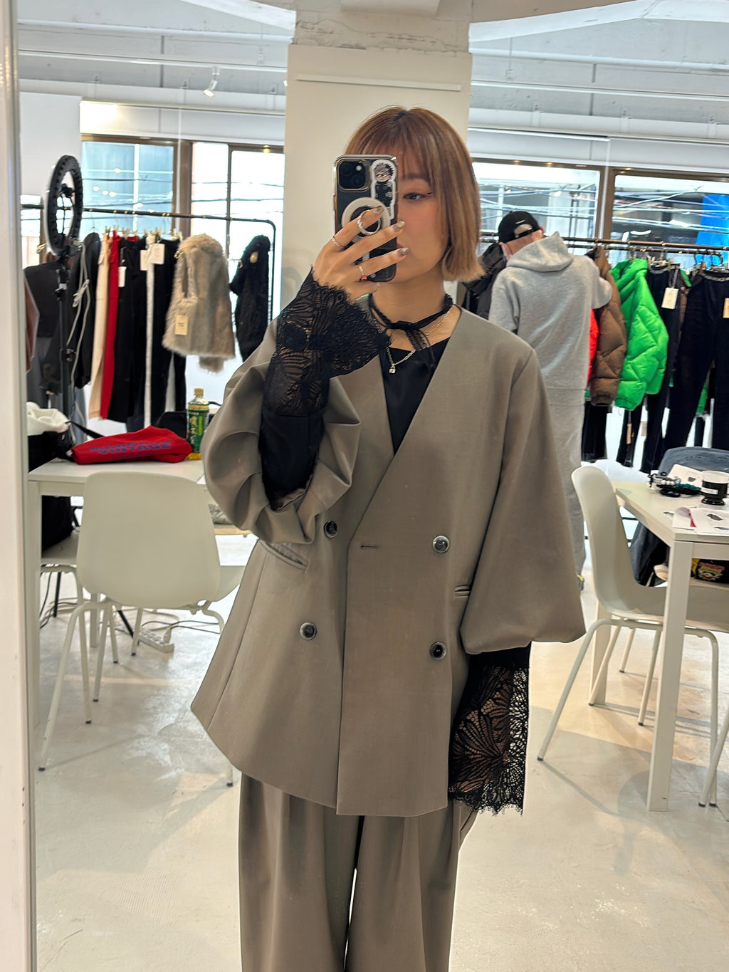 受付終了【予約⚡︎販売】バルーンスリーブノーカラーJK／MG JK-26088-A／MARGAUX VINTAGE／2026 AW＃1