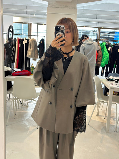 受付終了【予約⚡︎販売】バルーンスリーブノーカラーJK／MG JK-26088-A／MARGAUX VINTAGE／2026 AW＃1