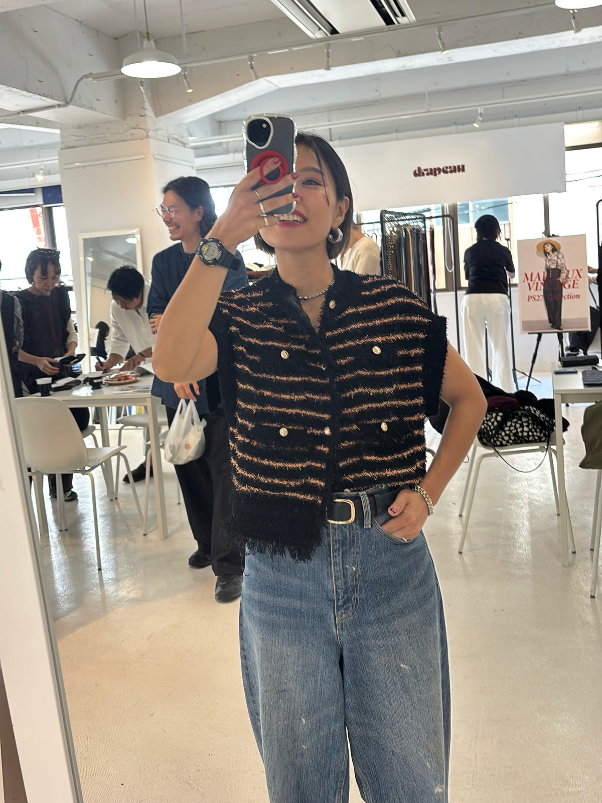 【予約⚡︎販売】ボーダーシャネルニットベスト／MG KN - 27021 - S／MARGAUX VINTAGE／2027 PRE SPRING COLLECTION
