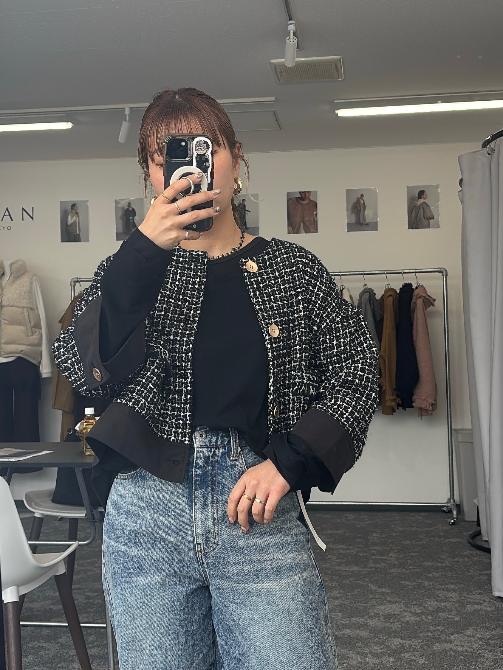 【予約⚡︎販売】ハーフスリーブツイードJK／604484／CYAN tokyo／2026 AW#1