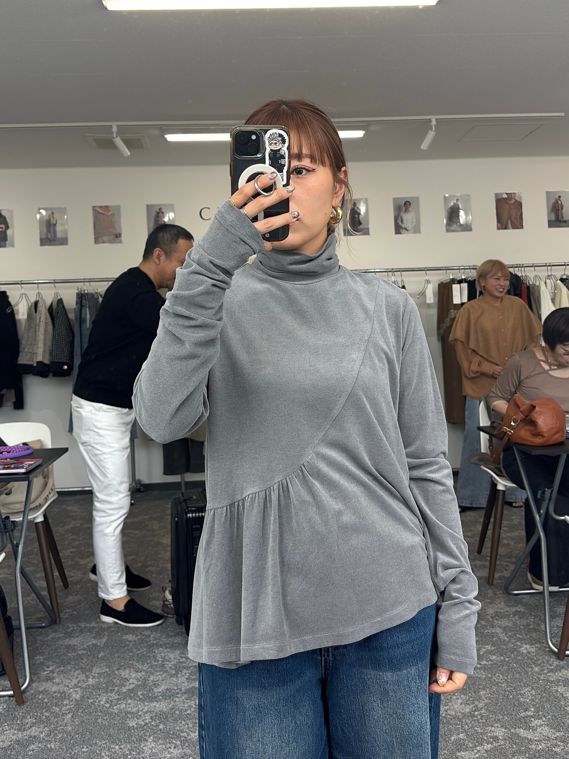【予約⚡︎販売】アシメギャザーワームタートル／604506／CYAN tokyo／2026 AW#1