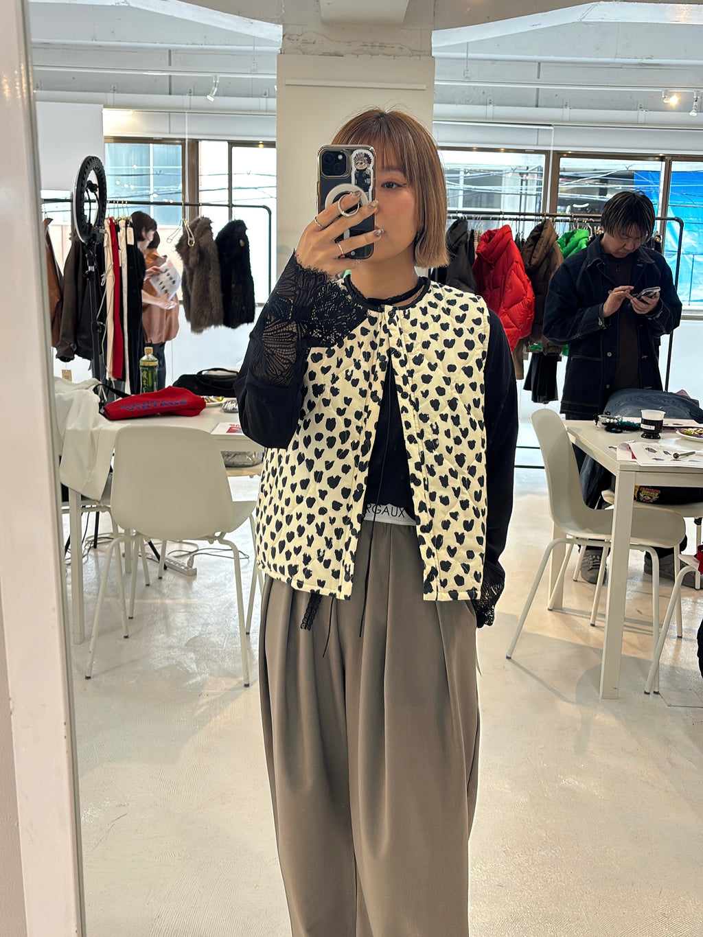 受付終了【予約⚡︎販売】ハート柄パディングベスト／MG JK-26086-A／MARGAUX VINTAGE／2026 AW＃1