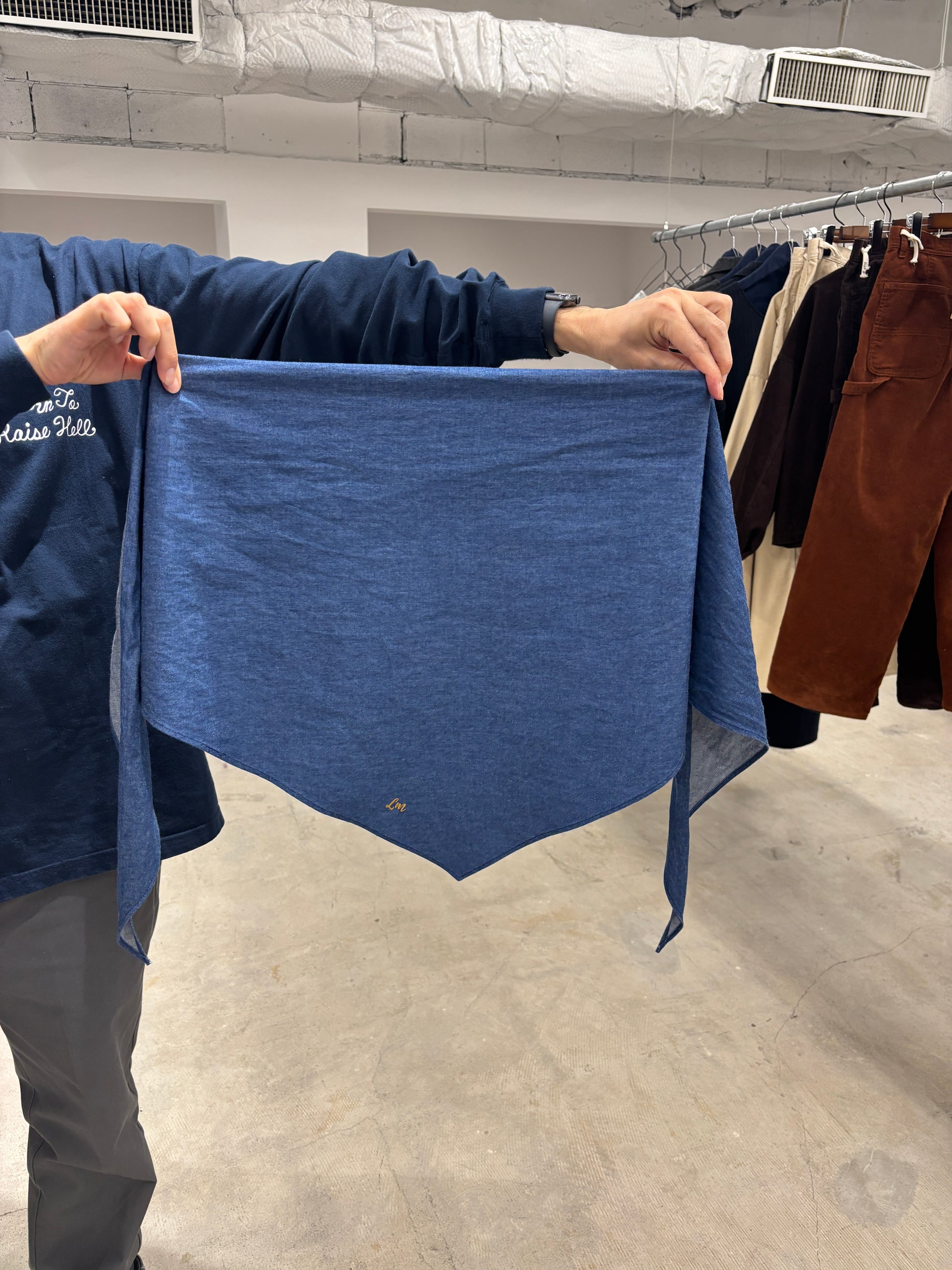 【予約⚡︎販売】スタンドカラーデニムシャツ（スカーフ付き）／#8643203／LE MÉLANGE／2026 AW #1