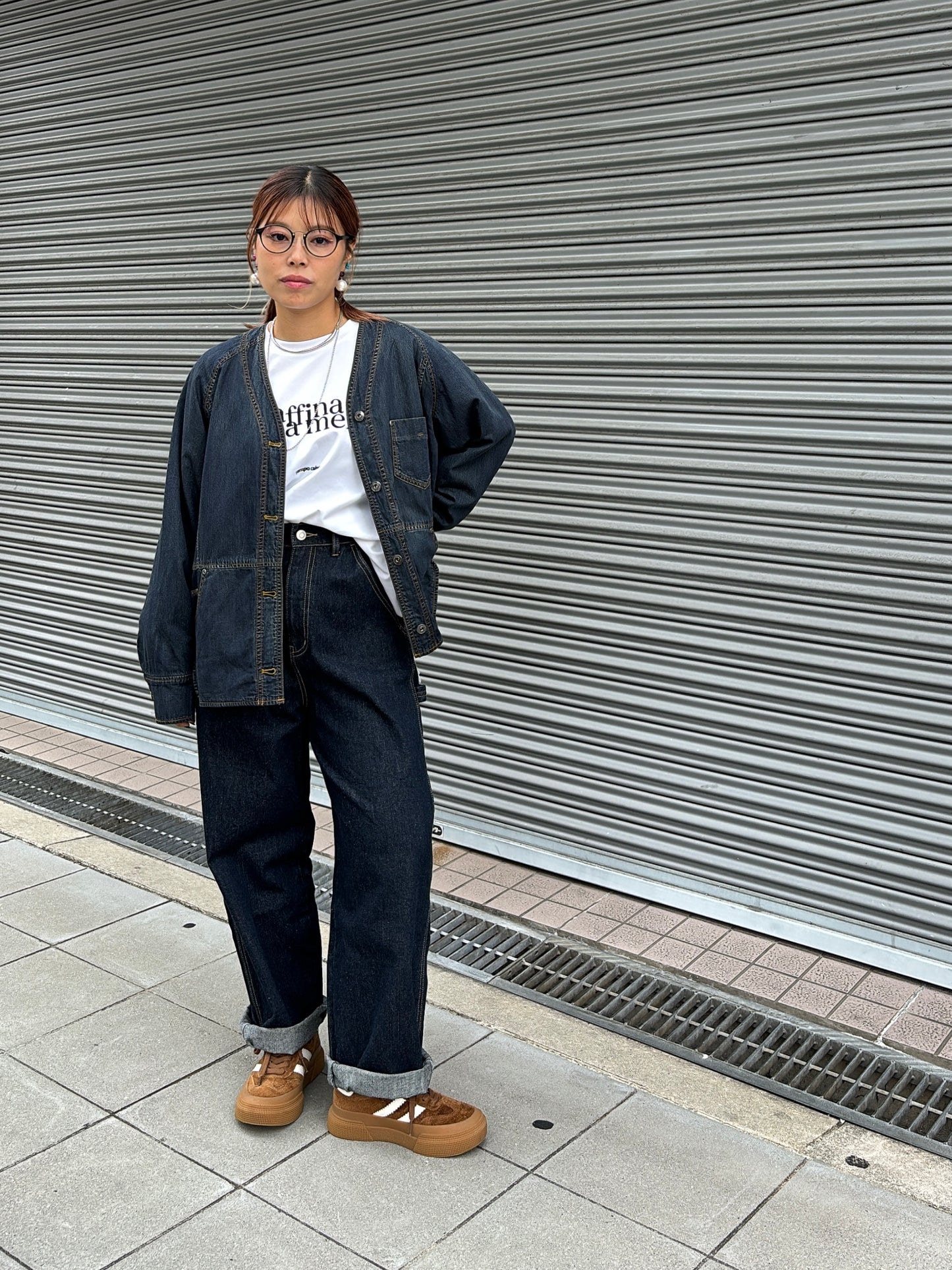 刺繍ロゴカットソー／Anna Kerry