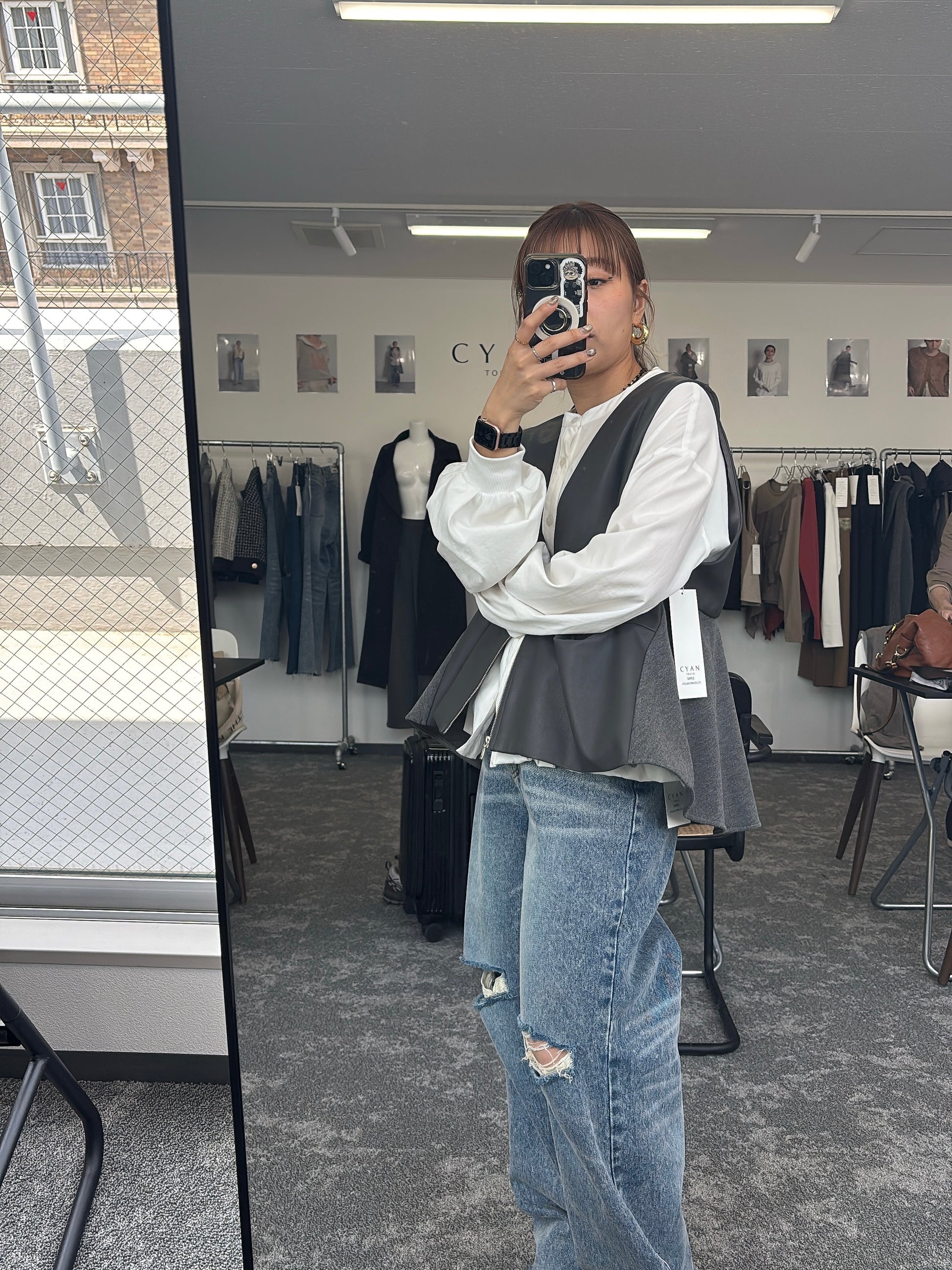【予約⚡︎販売】ギャザーバルーンシャツ／604489／CYAN tokyo／2026 AW#1