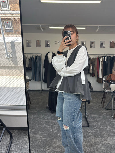【予約⚡︎販売】ギャザーバルーンシャツ／604489／CYAN tokyo／2026 AW#1