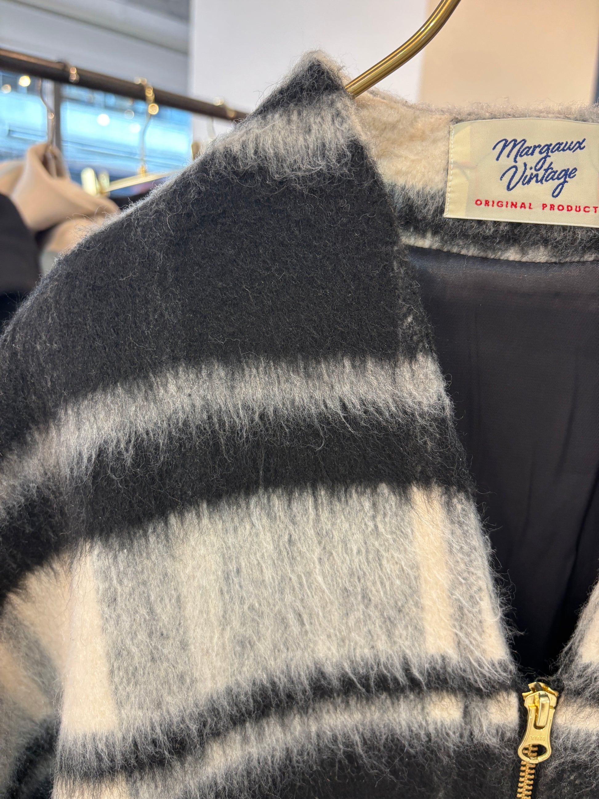 【予約⚡︎販売】シャギージップコート（チェック柄）／MG CO-26129-A／MARGAUX VINTAGE／2026 AW＃2
