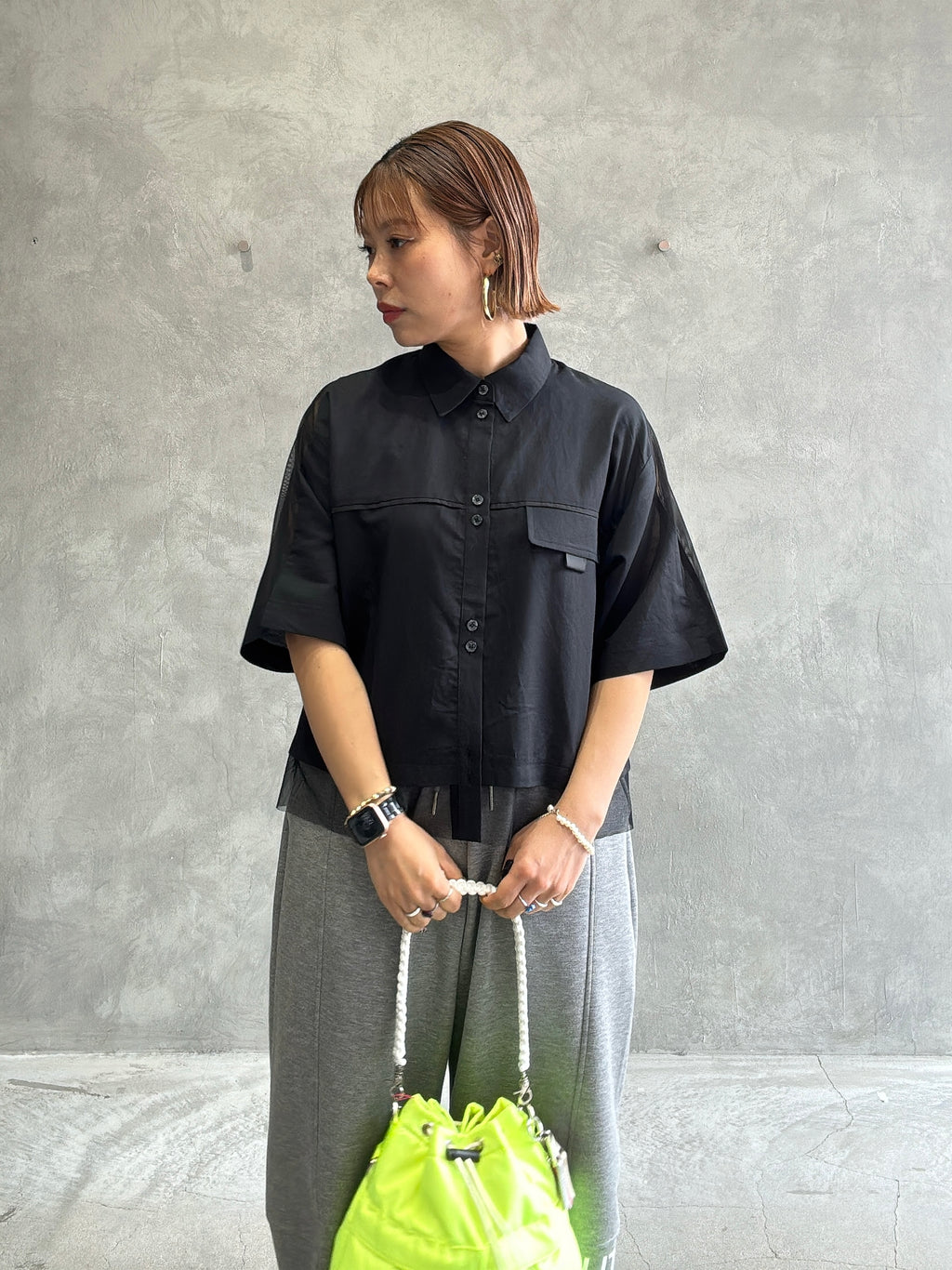 メッシュドッキングブラウス／MARECHAL TERRE