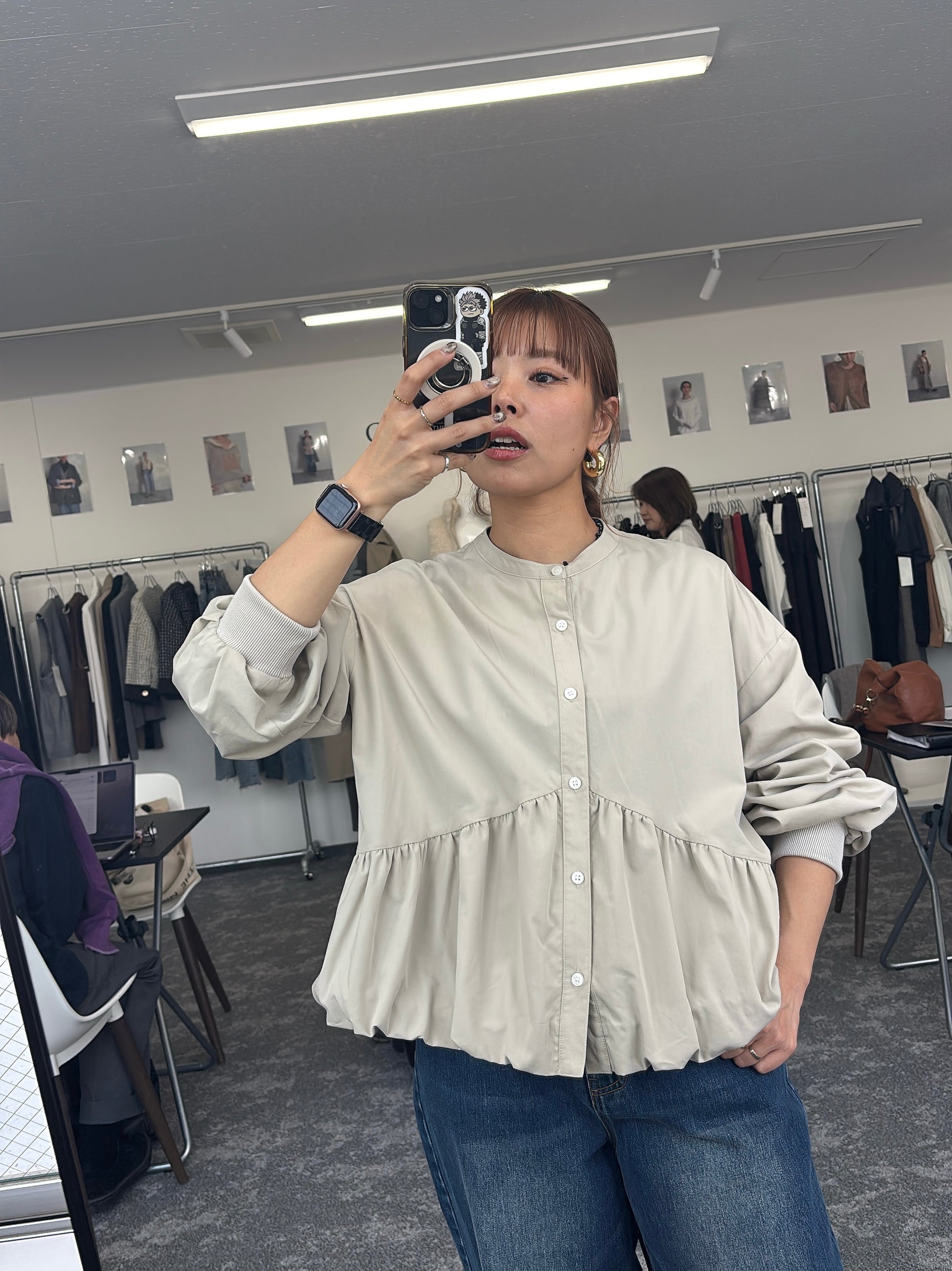【予約⚡︎販売】ギャザーバルーンシャツ／604489／CYAN tokyo／2026 AW#1