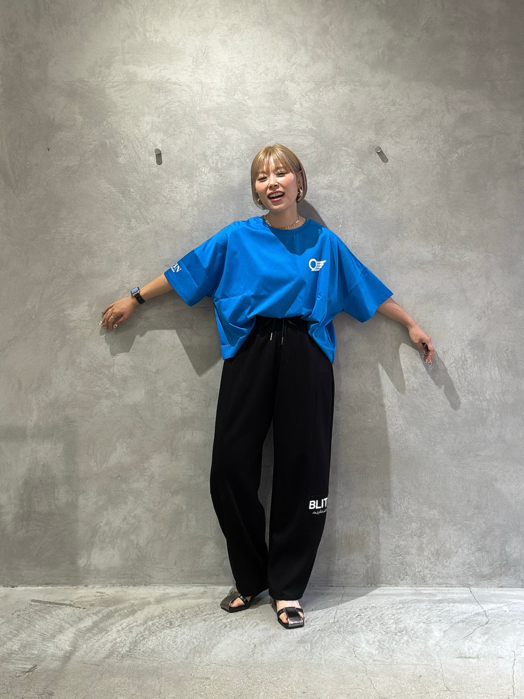 ショート丈ドライタッチTシャツ／No.9-the Nines-