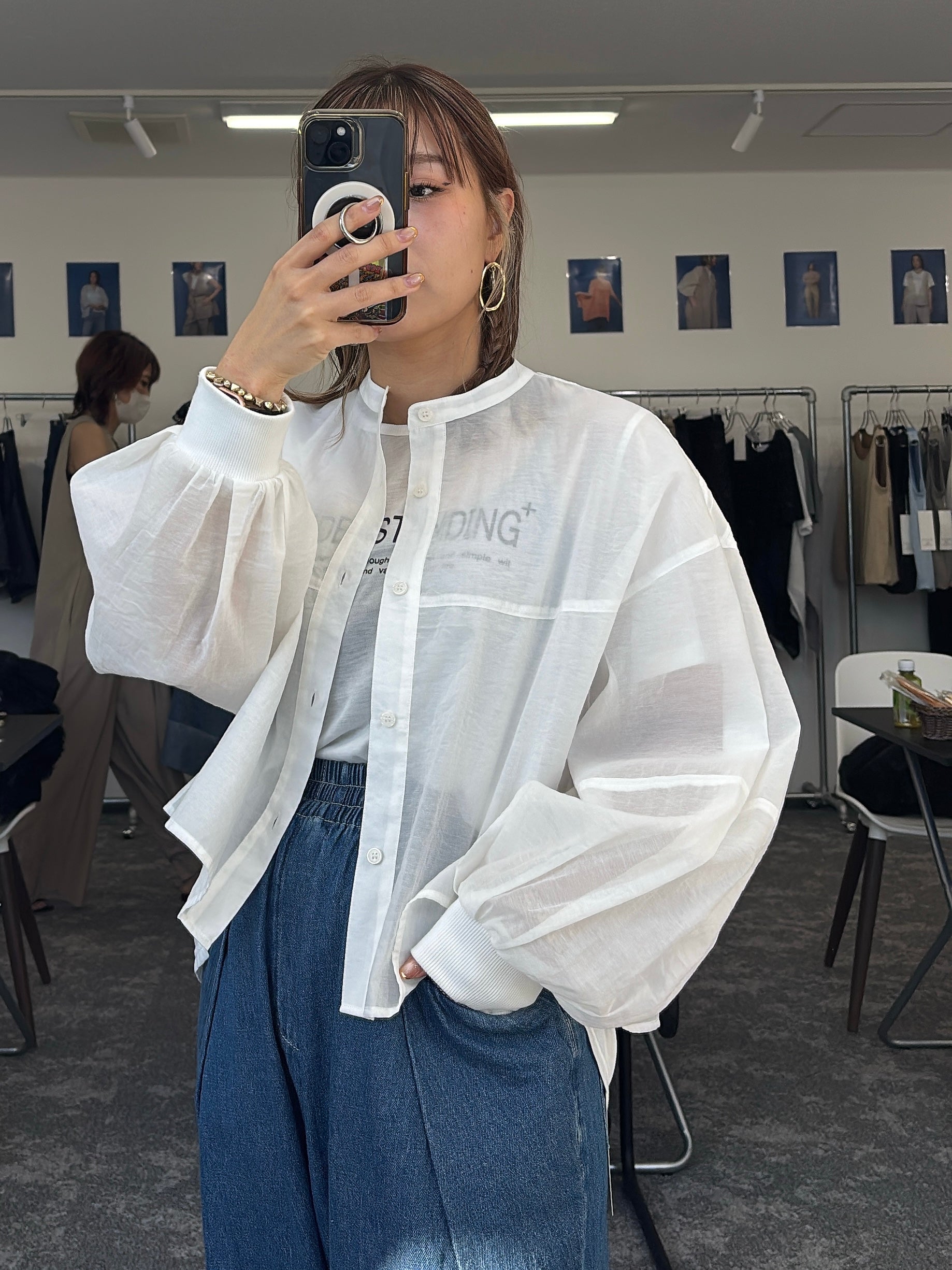 【予約販売】ソフトオーガンリブショートシャツ／601457／CYAN tokyo／2026 SS#2