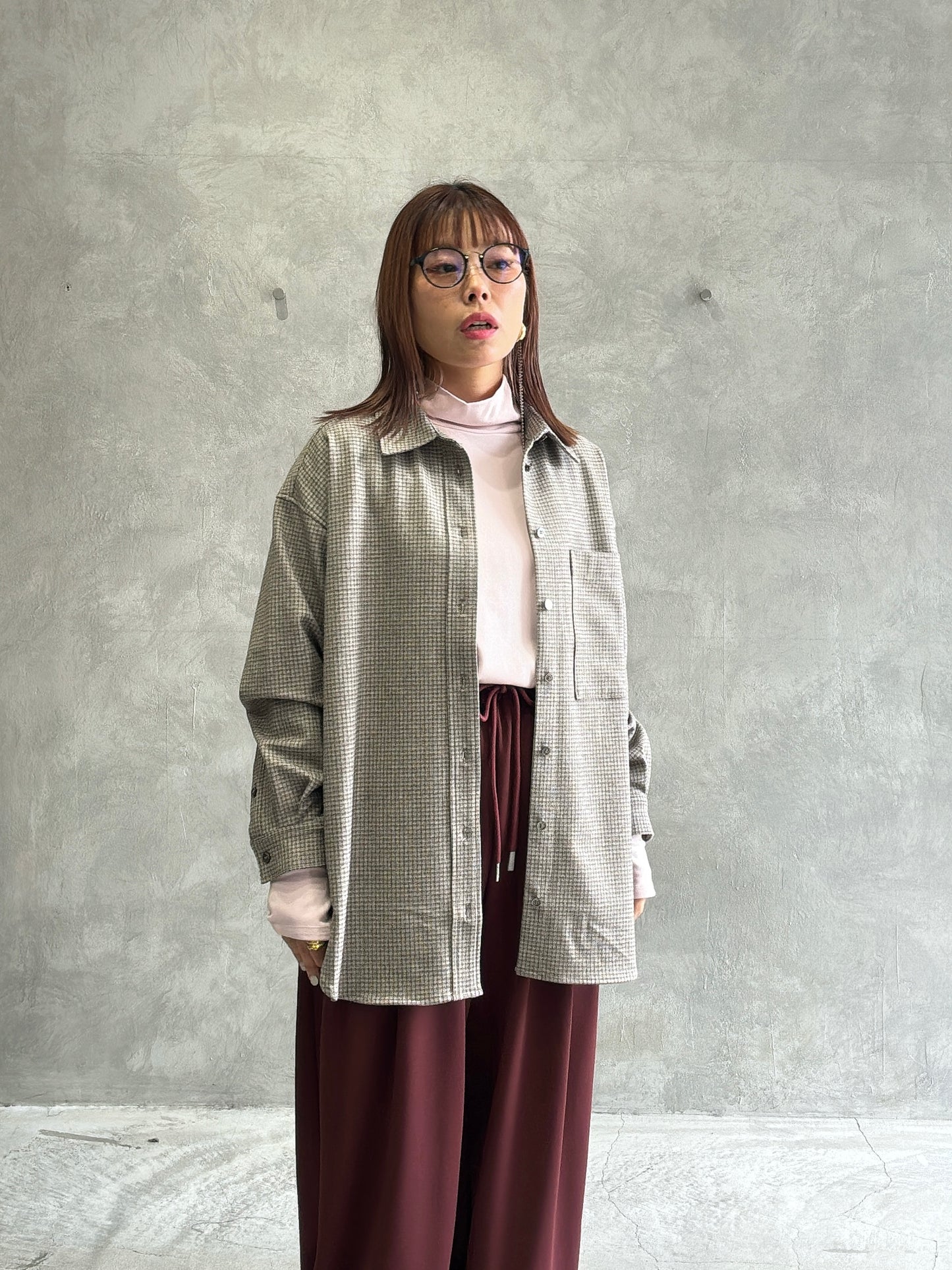 スタンドネックあったかロンT／ANNA  KERRY