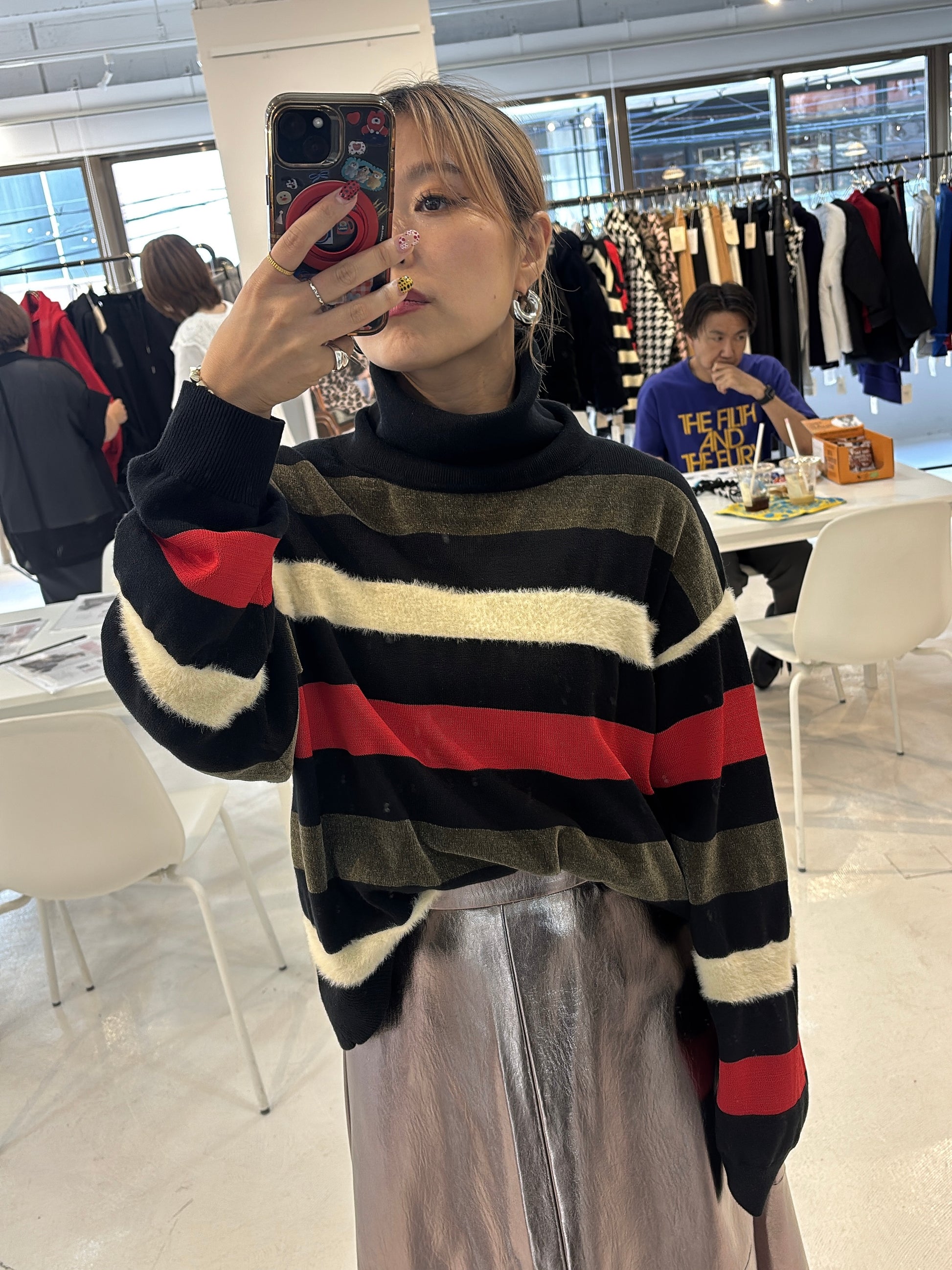 【予約⚡︎販売】異素材ボーダータートルニット／MG KN-26120-A／MARGAUX VINTAGE／2026 AW＃2