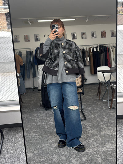 【予約⚡︎販売】クラッシュデニムヴィンテージワイドパンツ／604494／CYAN tokyo／2026 AW#1