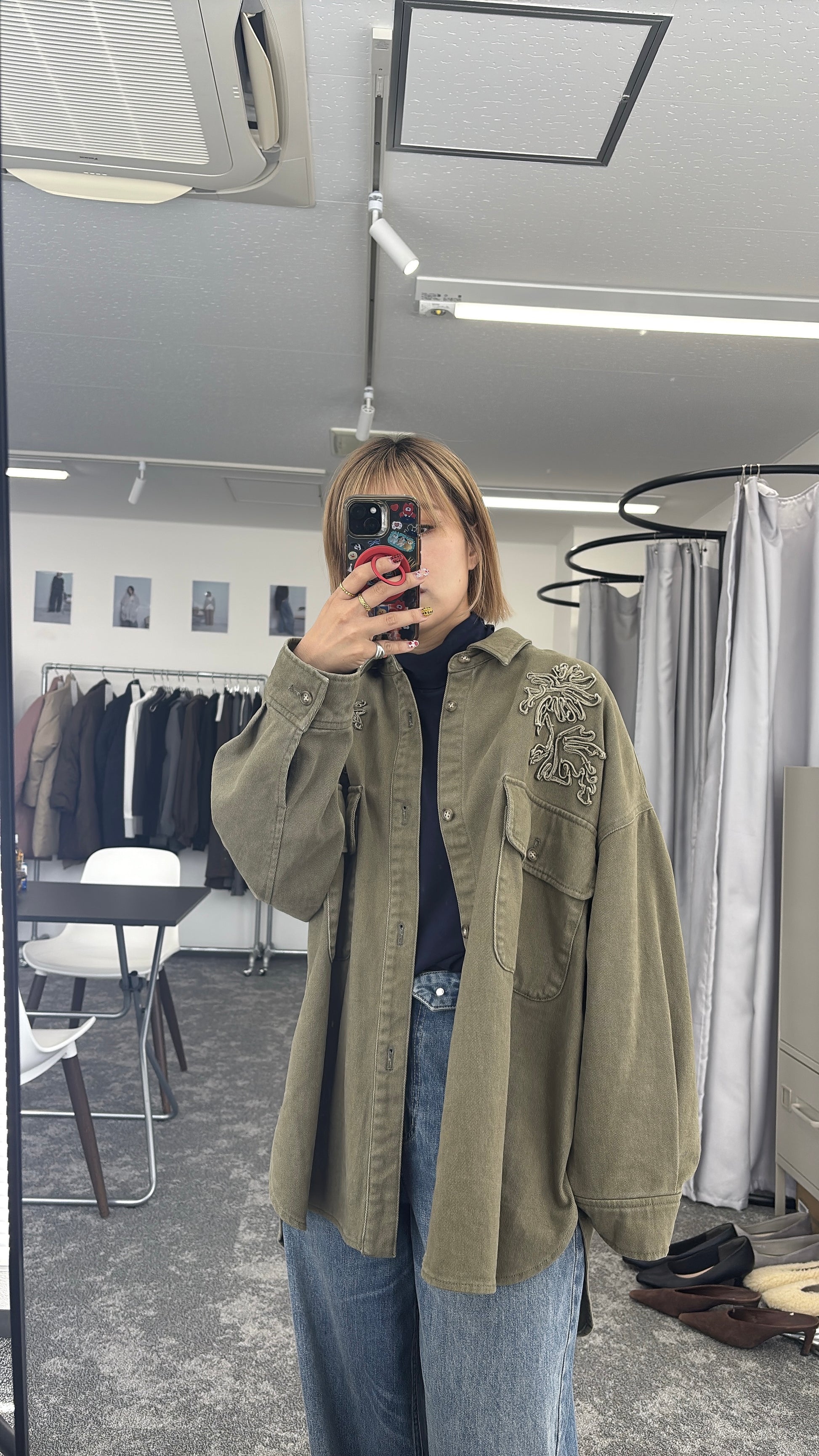【予約⚡︎販売】刺繍オーバーシャツブルゾン／607532／CYAN tokyo／2026 AW#2